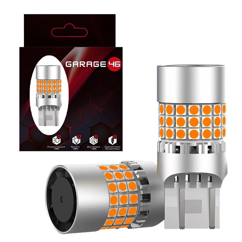 LED светлина за мигачи - Т20 7440 W21W Orange S1 - Garage46